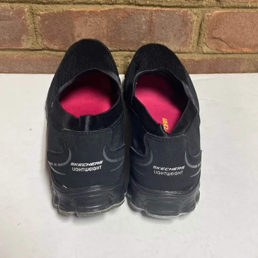 Skechers Black EZ Flex Take It Easy Womens Slip On Sneakers Size 6.5 NEW